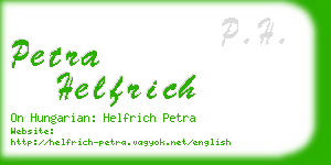 petra helfrich business card